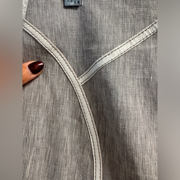 NWT-Bebe Linen Gray Pencil Skirt Sz 8 - Picture 2 of 8